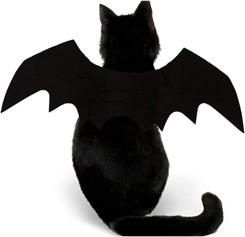 Pet Cat Bat Wings for Halloween Party Decoration, Puppy Collar Leads Cosplay Bat Costume, Cute Puppy Cat Dress up Accessories, Halloween'S Day Gift