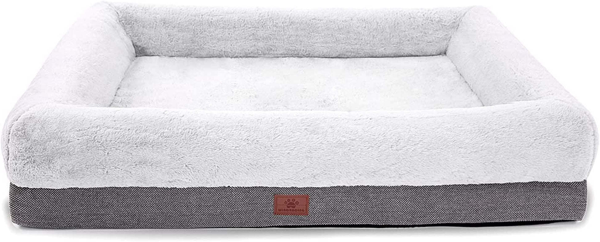 The Snuggly Sumo Slumber Station: Extra-Large Plush Dog Couch with Bolster Armrests for the Pampered Pup, Removable Cover for Easy Cleaning, and No-Skid Bottom for When They Get Groovy!